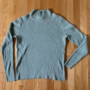 Olive Cotton Turtleneck